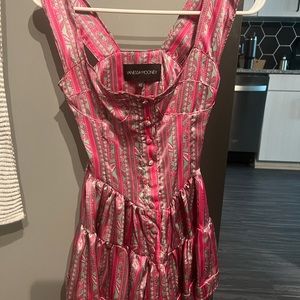 Vanessa Mooney pink printed romper